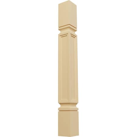 Ekena Millwork 3 3/4"W x 3 3/4"D x 35 1/2"H Kent Raised Panel Cabinet Column, Alder COL03X03X35KEAL